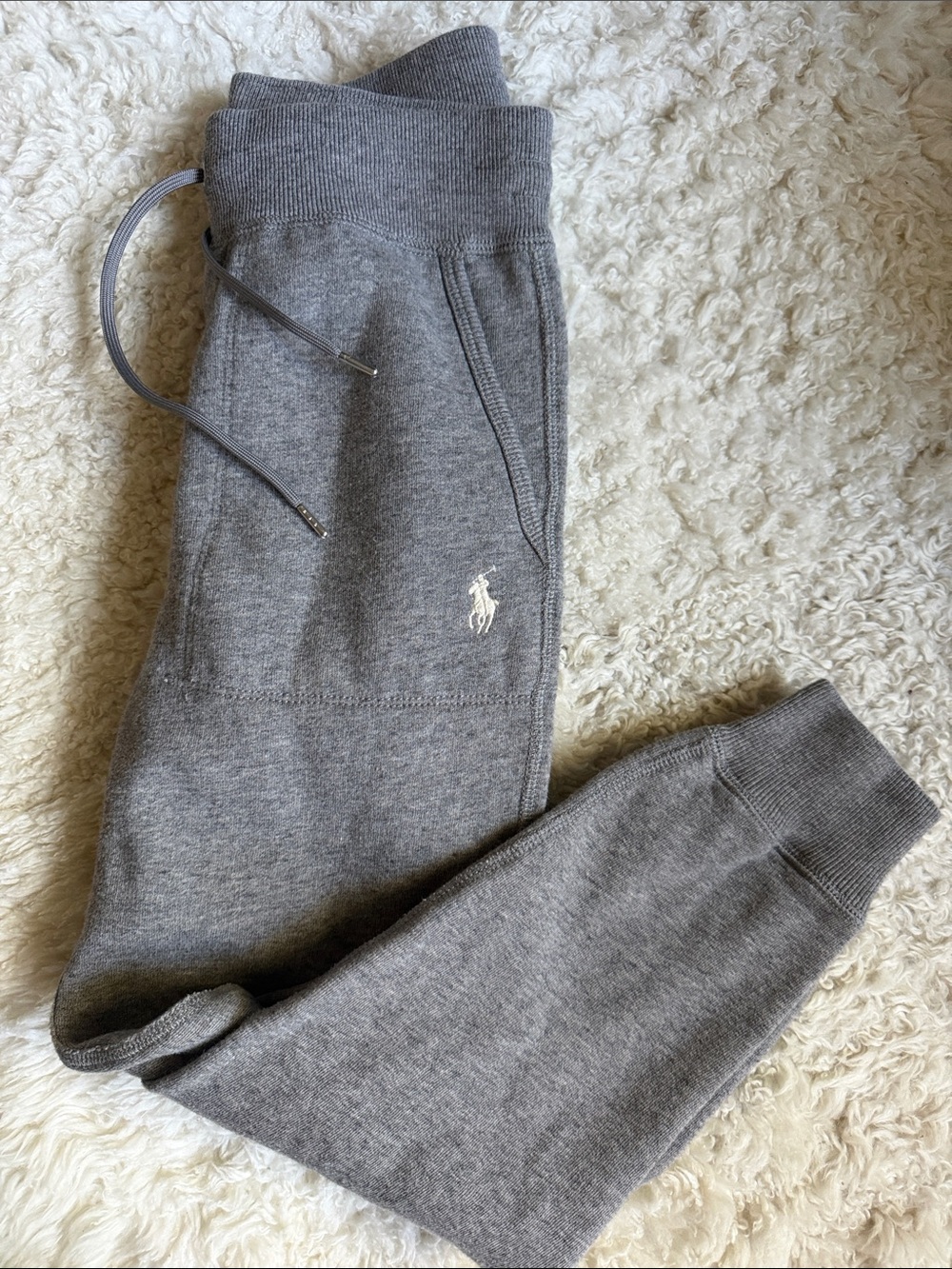 EUC - Polo by Ralph Lauren Gray Womens Sweatpants Joggers with Drawstring XS